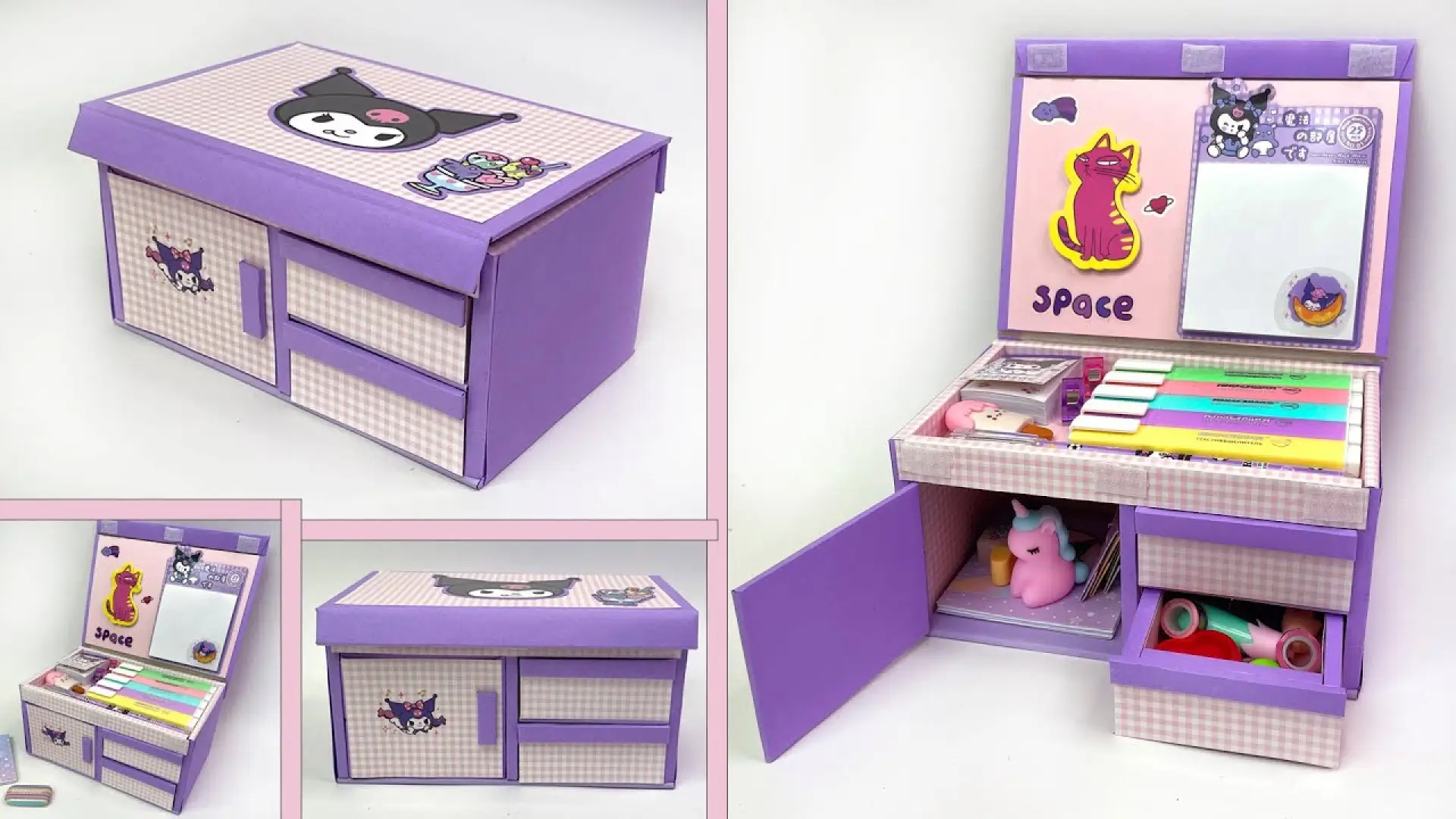 آموزش ساخت کاردستی جامدادی رومیزی با تم کورومی، کاردستی با مقوا و کاغذ رنگی