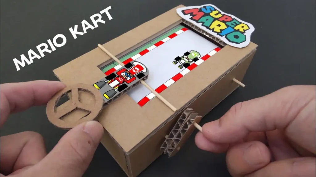 آموزش ساخت کاردستی با وسایل دورریختنی، کاردستی بازی دستی Mario Kart