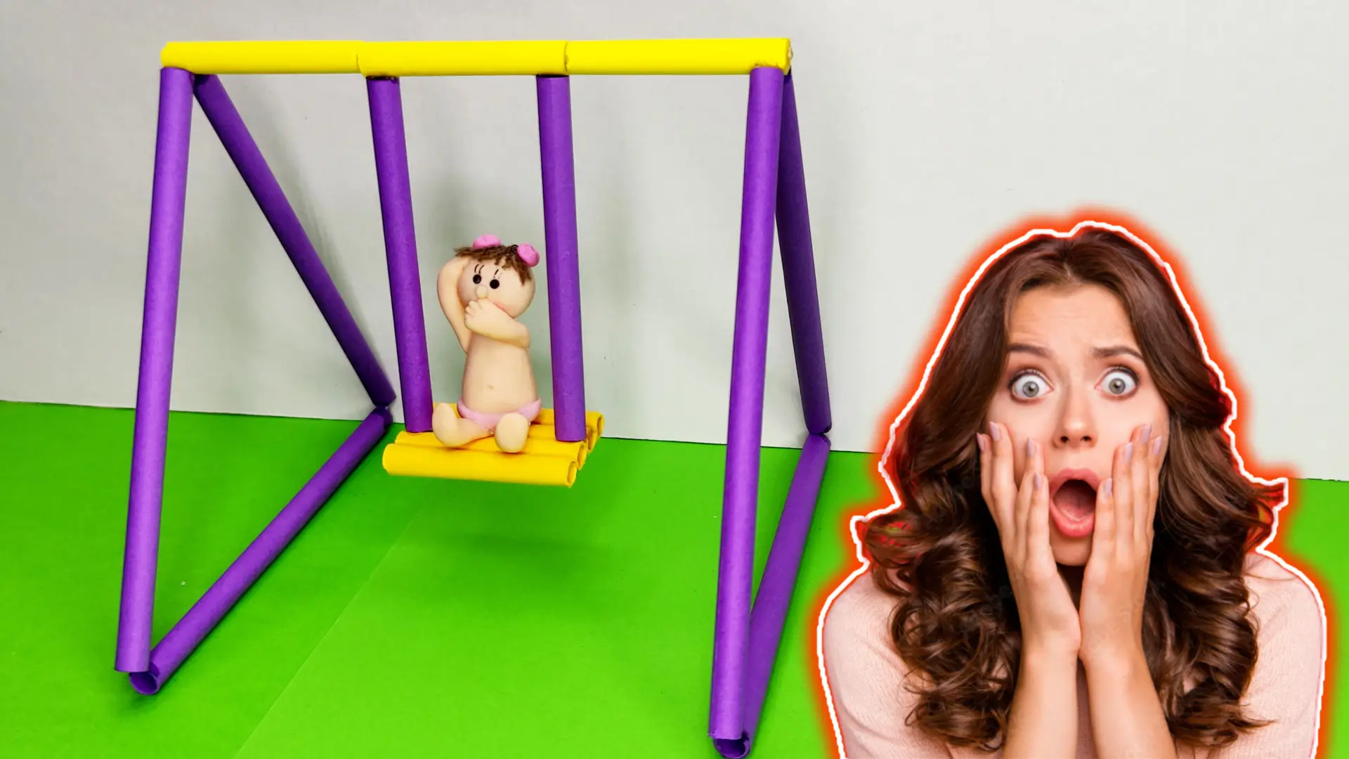 آموزش ساخت کاردستی تاب مینیاتوری با استفاده از کاغذ رنگی