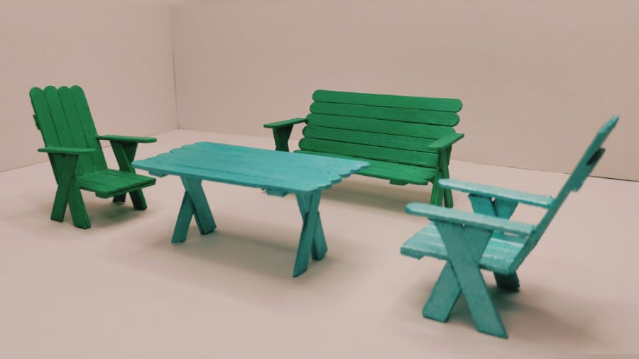 آموزش ساخت کاردستی مینیاتوری میز و صندلی