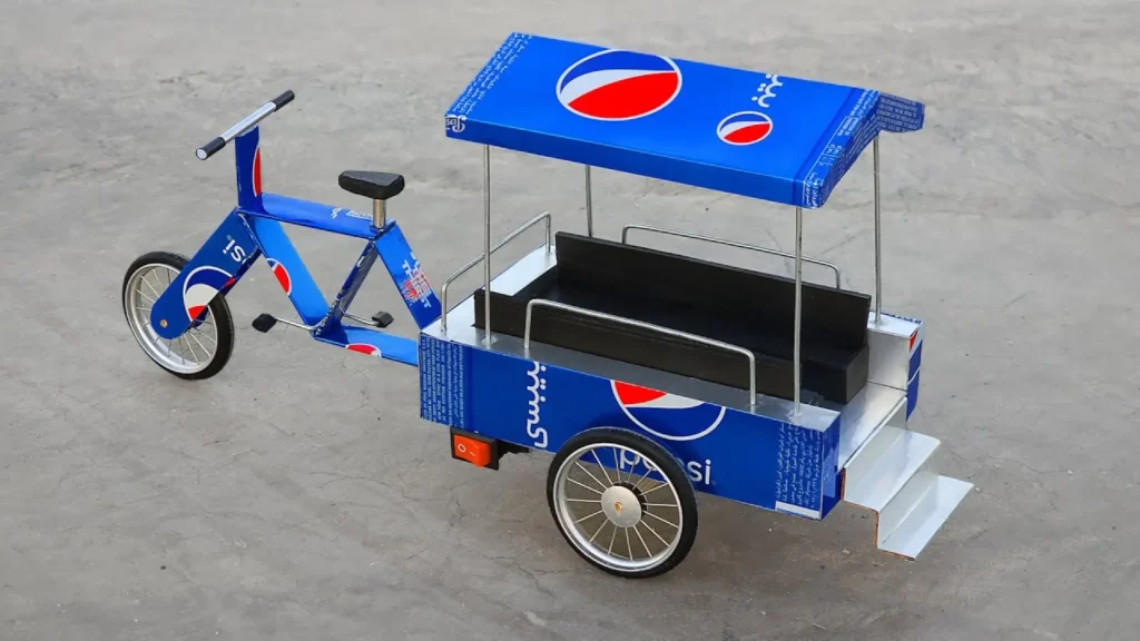 آموزش ساخت اسباب بازی سه چرخه با قوطی نوشابه پپسی