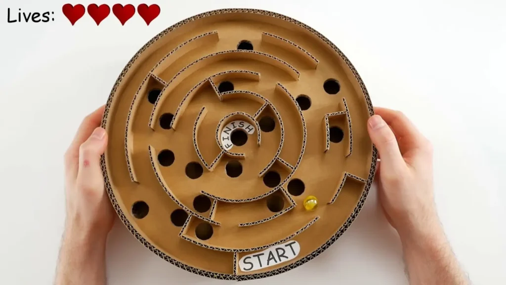 آموزش ساخت گیم دستی تیله بازی با مقوا