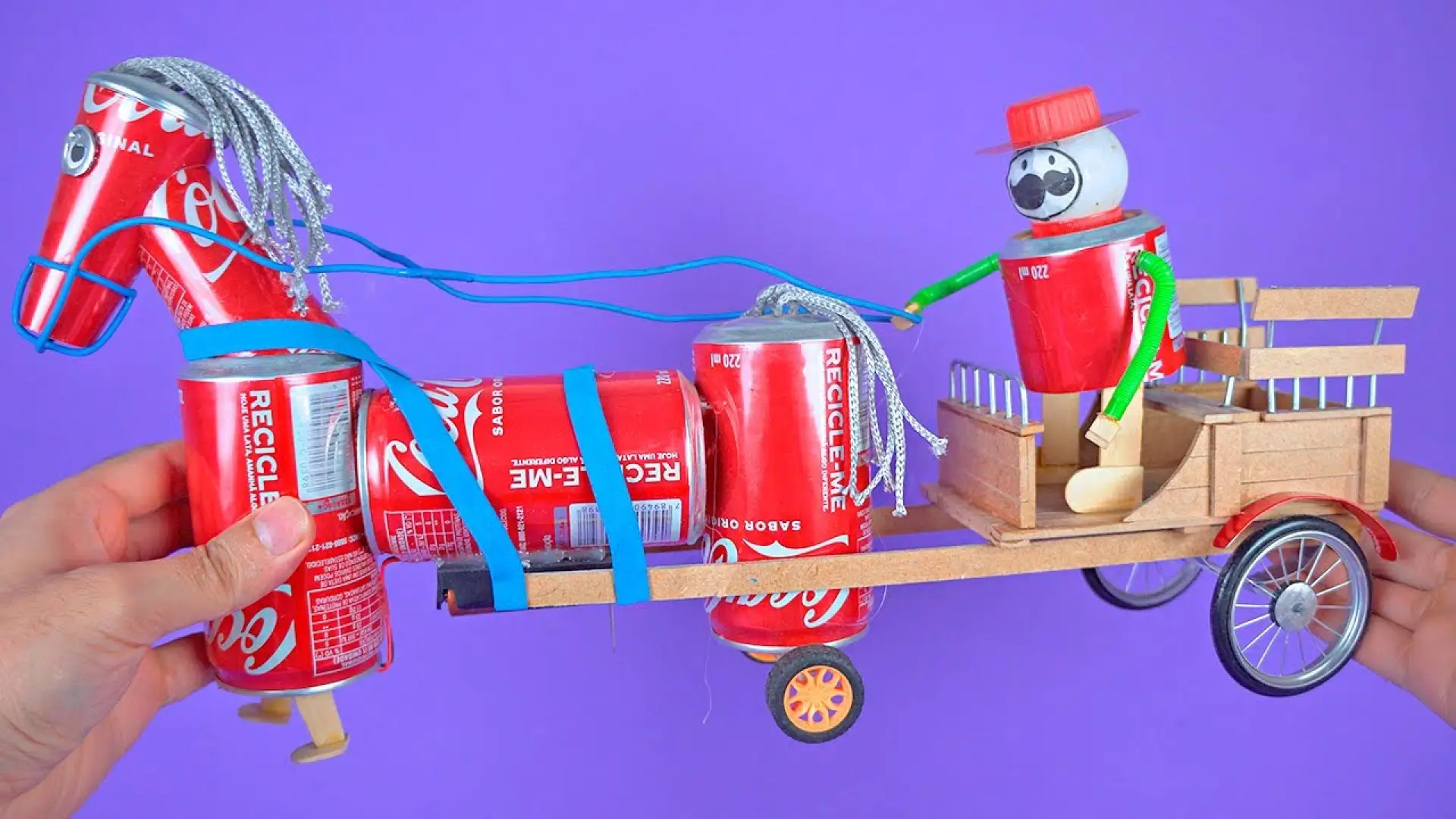 آموزش گام به گام ساخت کالسکه با قوطی نوشابه