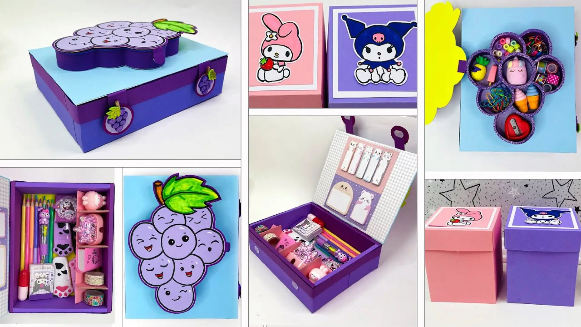 آموزش ساخت باکس جامدادی با تم کورومی به روش ساخت کاردستی با مقوا و کاغذ رنگی