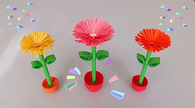 آموزش ساخت گل کاغذی با استفاده از کاغذ رنگی