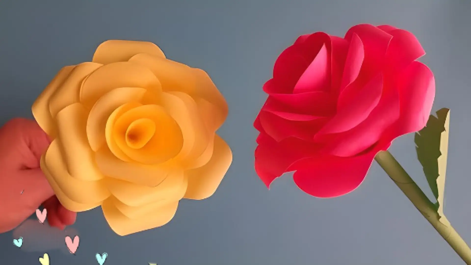 فیلم آموزش کاردستی، ساخت گل رز کاغذی ساده