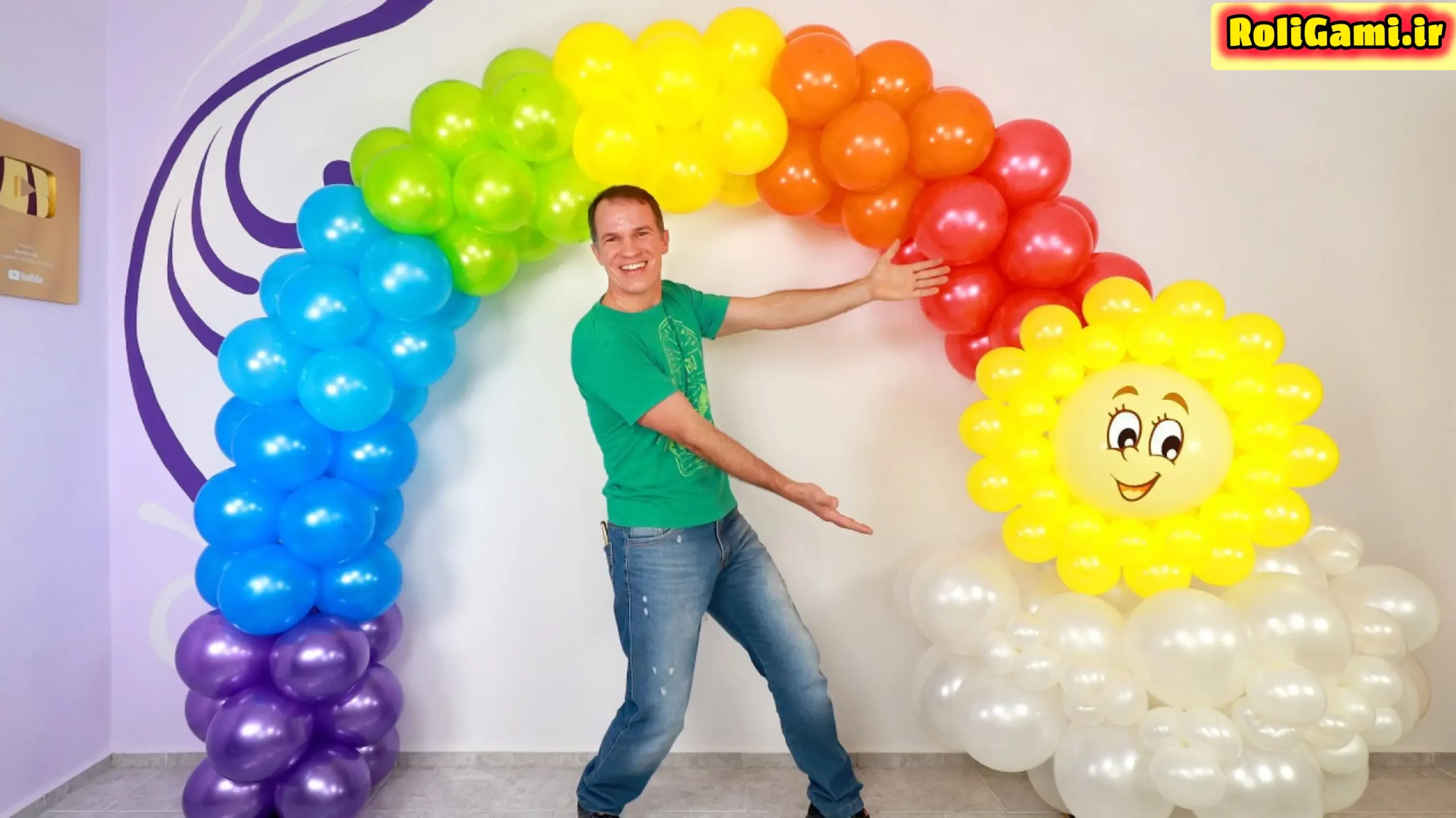 بادکنک آرایی تم کودکانه مناسب جشن های مختلف شاد و کودکانه