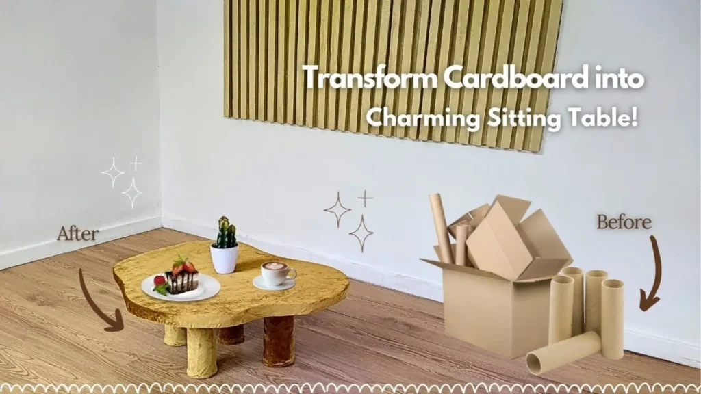 آموزش ساخت میز با مقوا بازیافت