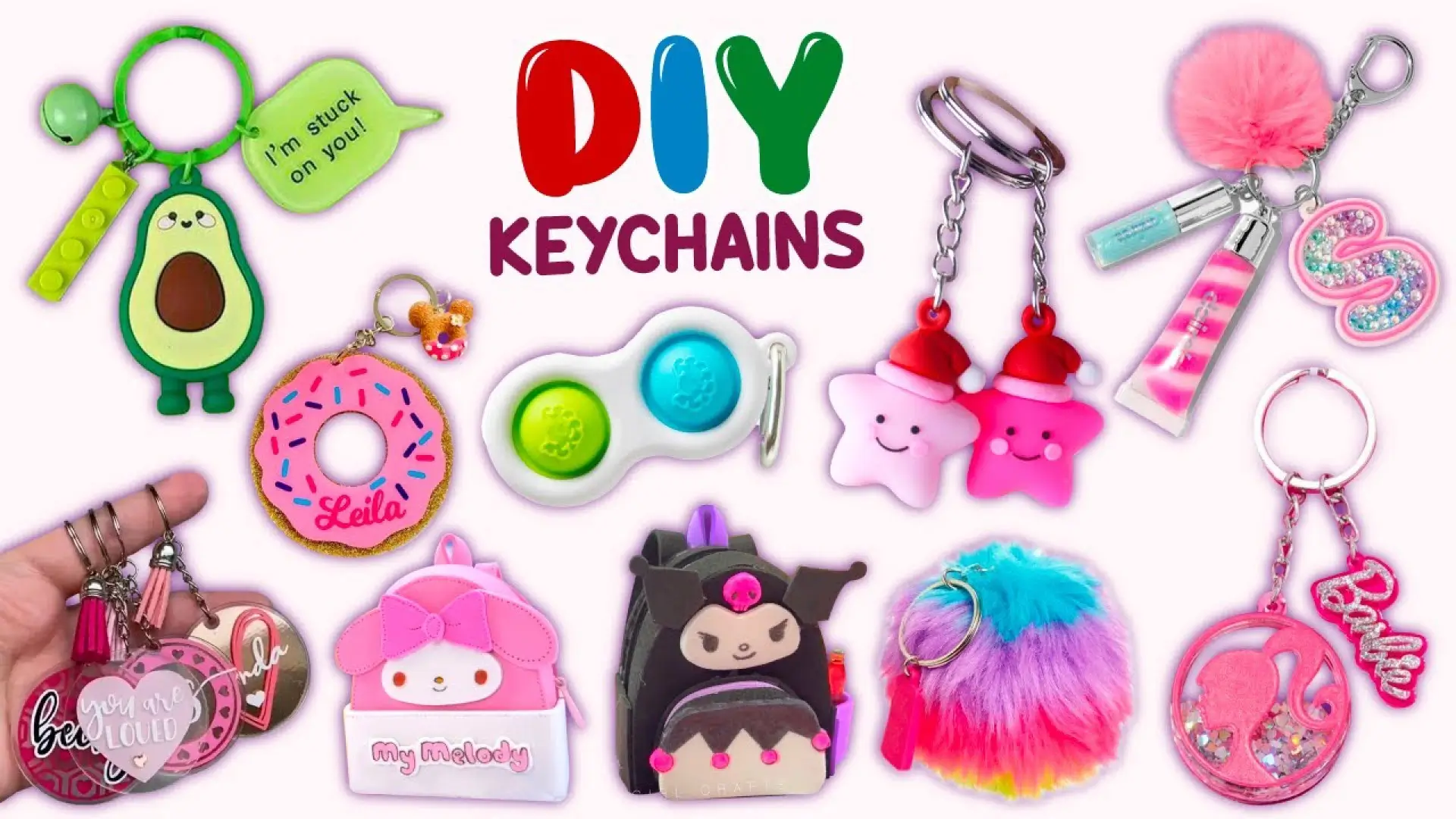 آموزش ساخت جا کلیدی کیوت و فانتزی دخترانه با 12 ایده خلاقانه و شیک