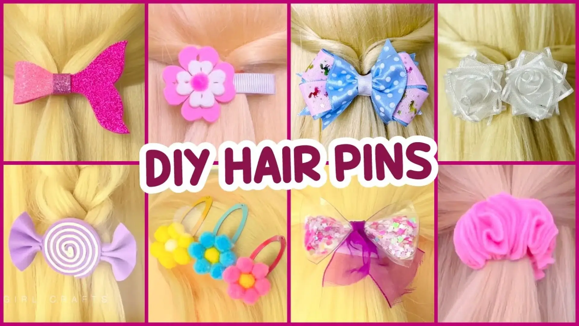 فیلم آموزش 10 ایده جدید ساخت کش مو و گیره سر دخترانه کیوت و فانتزی