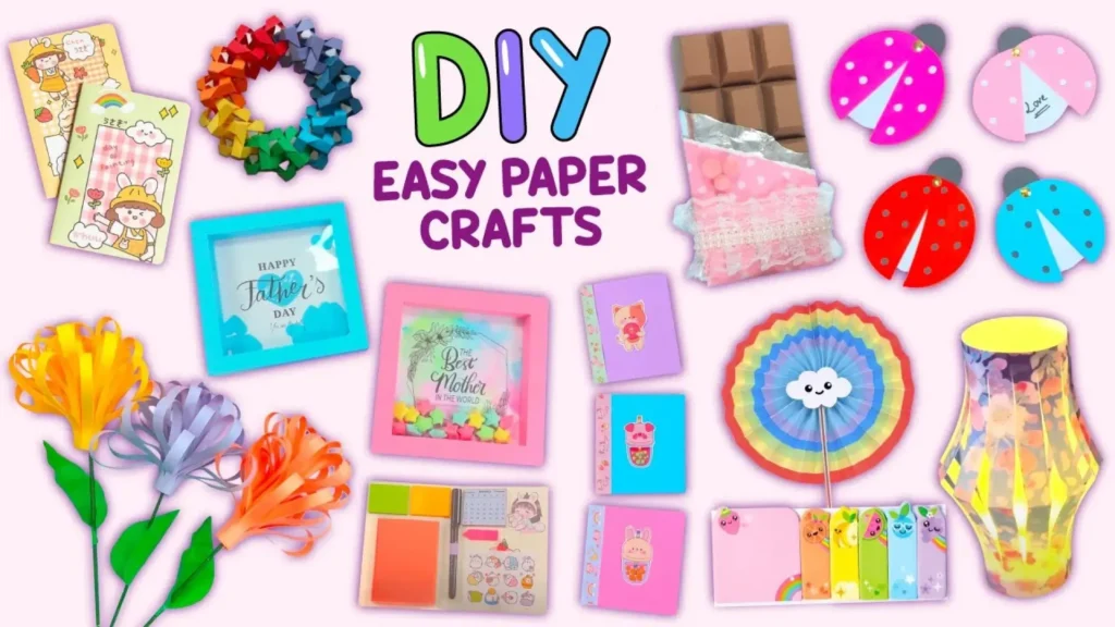 10 ایده کیوت و فانتزی ساخت کاردستی ساده دخترانه با کاغذ رنگی، ساخت هدیه فیجت و لوازم کیوت برای مدرسه