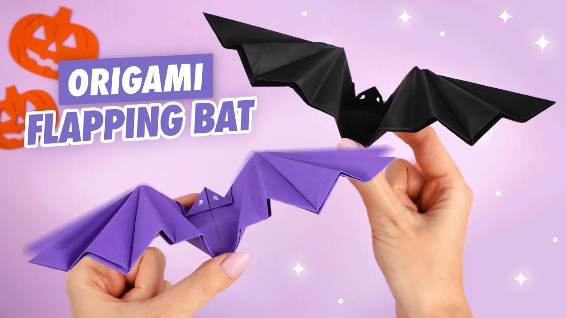 اوریگامی خفاش سه بعدی ، آموزش ساخت اوریگامی پرنده خفاش کاغذی کیوت مناسب تزیین جشن هالووین