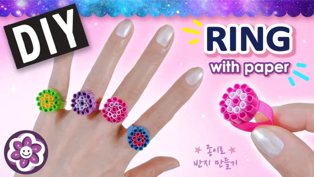 آموزش ساخت کاردستی انگشتر با کاغذ رنگی در خانه