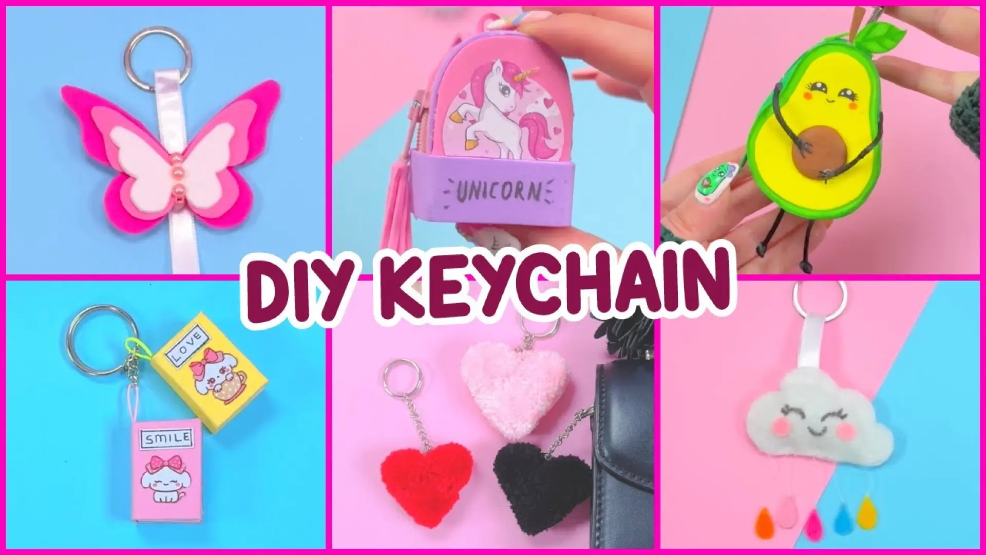 ویدیو آموزش ساخت کاردستی جاکلیدی های فانتزی و کیوت دخترانه در خانه؛ توی خونه با این ایدهها جاسوئیچی بساز!