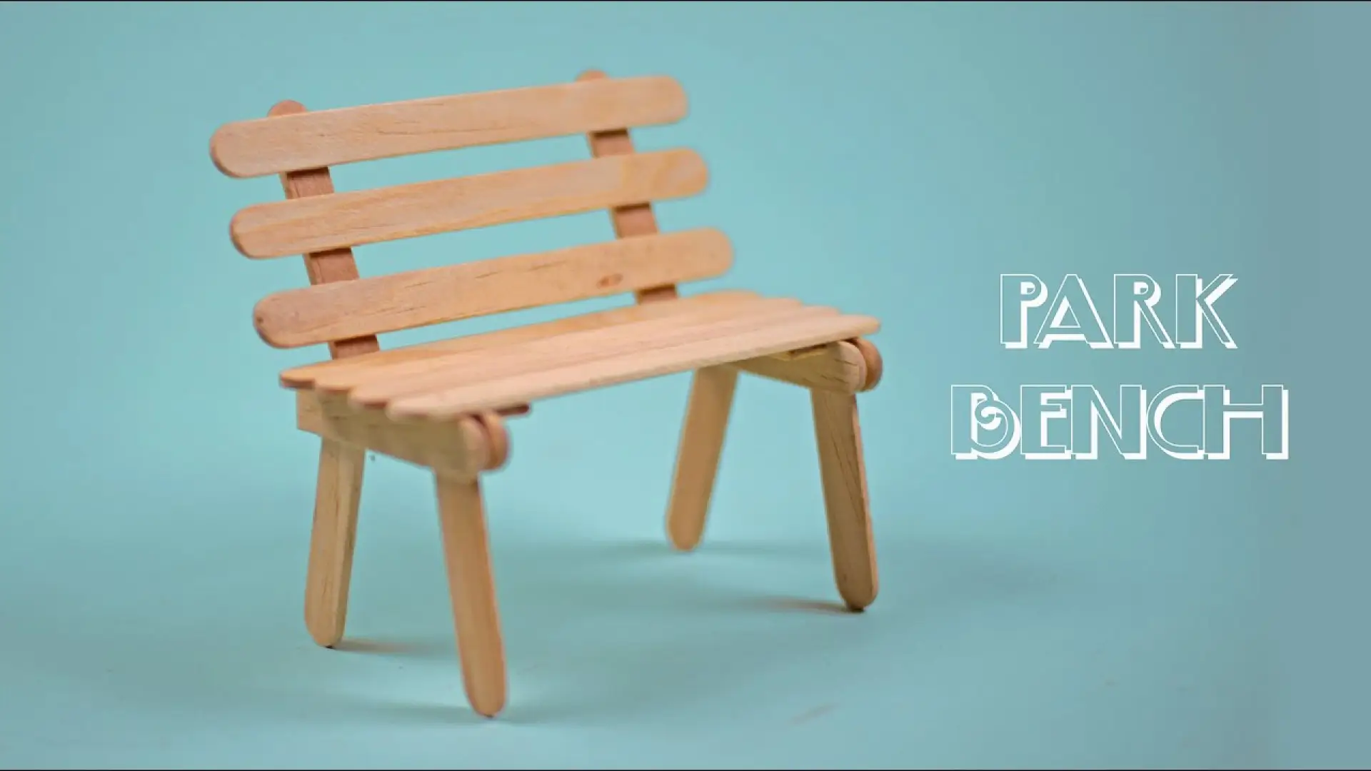 عکس کاردستی صندلی پارک با چوب بستنی ساده و کم