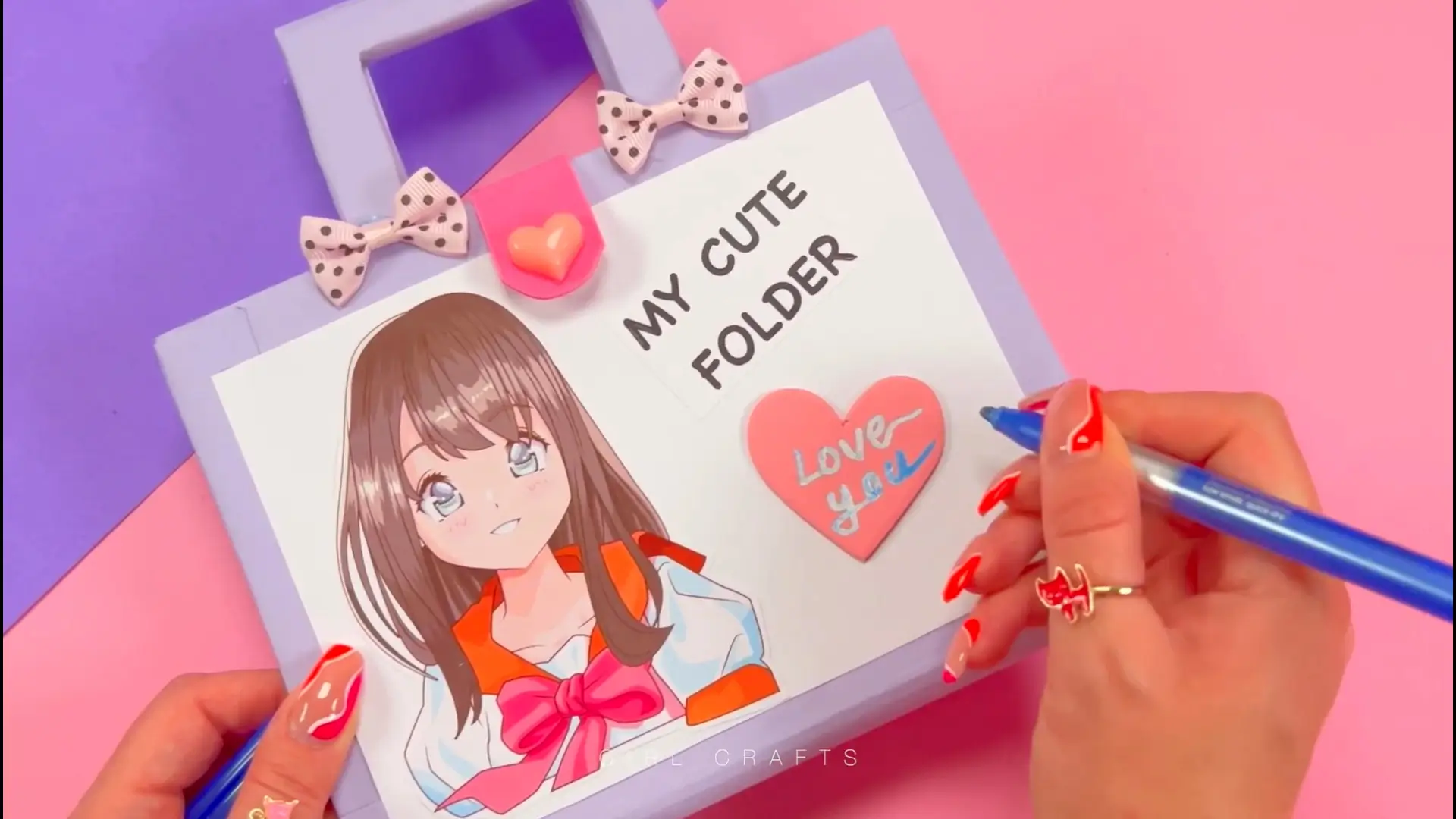 ایده خلاقانه ساخت کاردستی کیف لوازم تحریر دخترانه کیوت و فانتزی با استفاده از مقوا دور ریختنی و فوم کاردستی در خانه