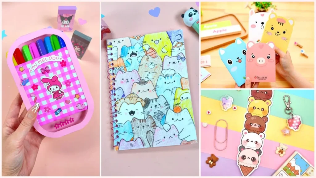 آموزش ساخت کاردستی های کیوت و فانتزی دخترانه مناسب برای مدرسه فقط با استفاده از کاغذ و هنر نقاشی