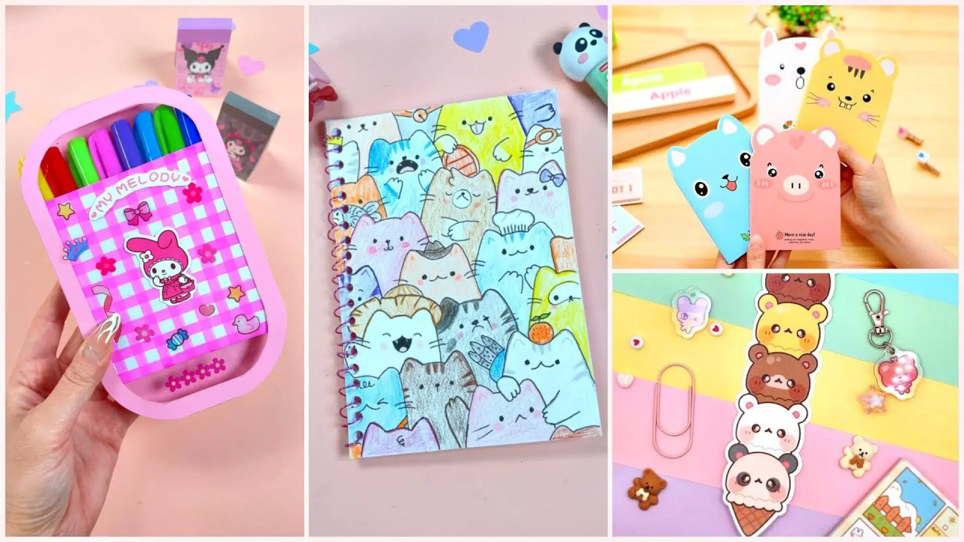 آموزش ساخت کاردستی های کیوت و فانتزی دخترانه مناسب برای مدرسه فقط با استفاده از کاغذ و هنر نقاشی