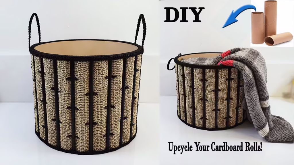 ایده جدید و خلاقانه برای ساخت کاردستی سبد زیبا و کاربردی با کاغذ باطله و مقوا در خانه