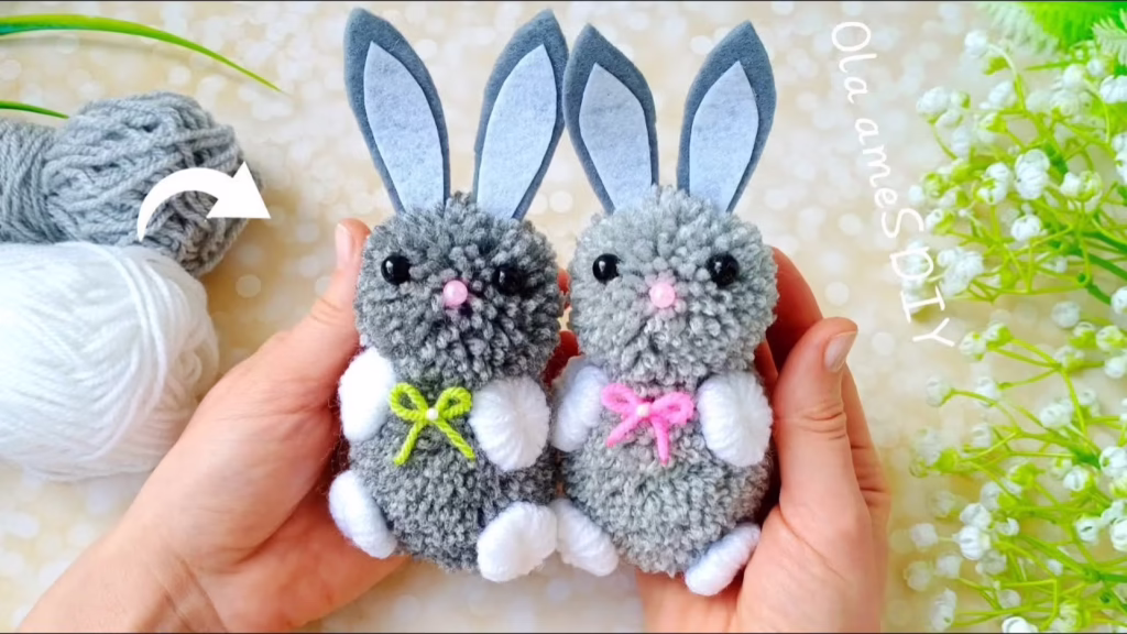 ایده جدید برای ساخت کاردستی عروسک خرگوش کیوت کاموایی در خانه