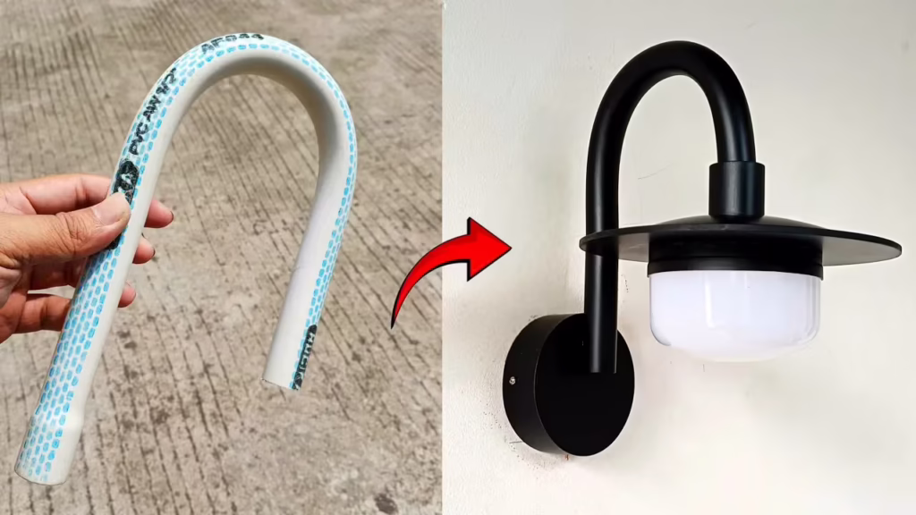 ایده جدید، خلاقانه و لوکس برای ساخت کاردستی چراغ دیواری مدرن با استفاده از لوله PVC در خانه!
