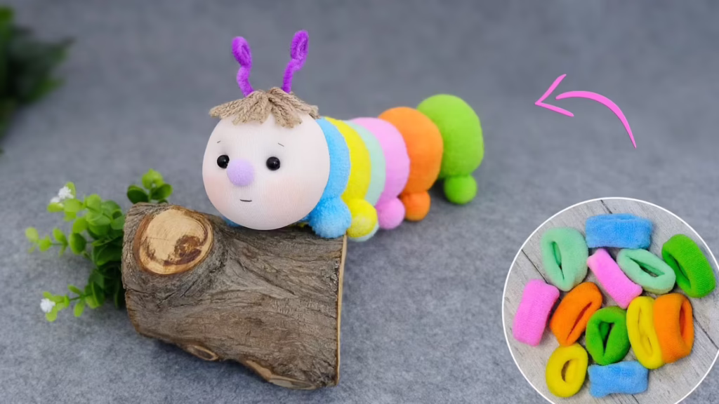 ایده خلاقانه برای ساخت عروسک کرم زیبا در خانه