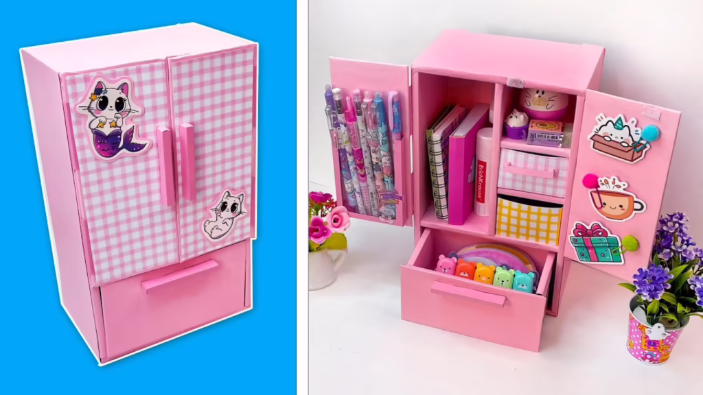 ایده خلاقانه برای ساخت نظم دهنده رومیزی با مقوا