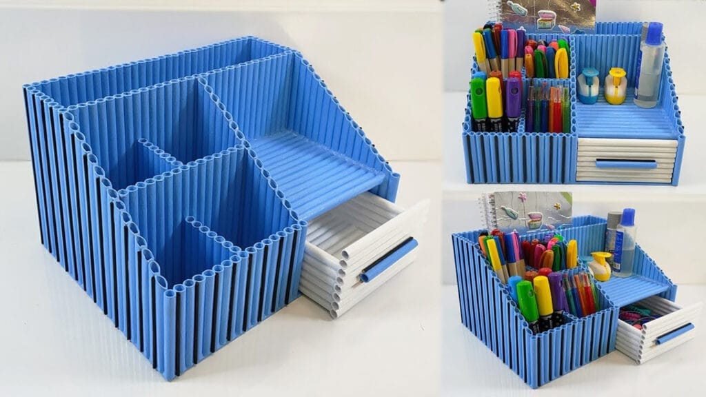 ایده جدید و خلاقانه برای ساخت جعبه لوازم تحریر رومیزی