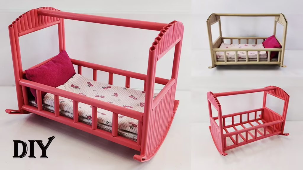 ایده خلاقانه برای ساخت کاردستی گهواره کوچک با کاغذ باطله