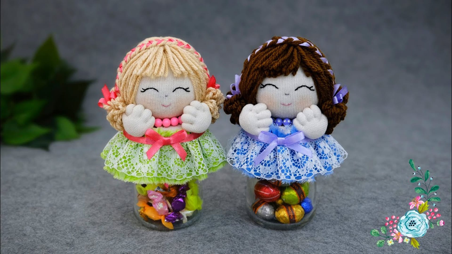 ایده خلاقانه و شگفت انگیز برای ساخت عروسک دختر خوشحال و بازیافت ظروف شیشهای درب دار مواد غذایی