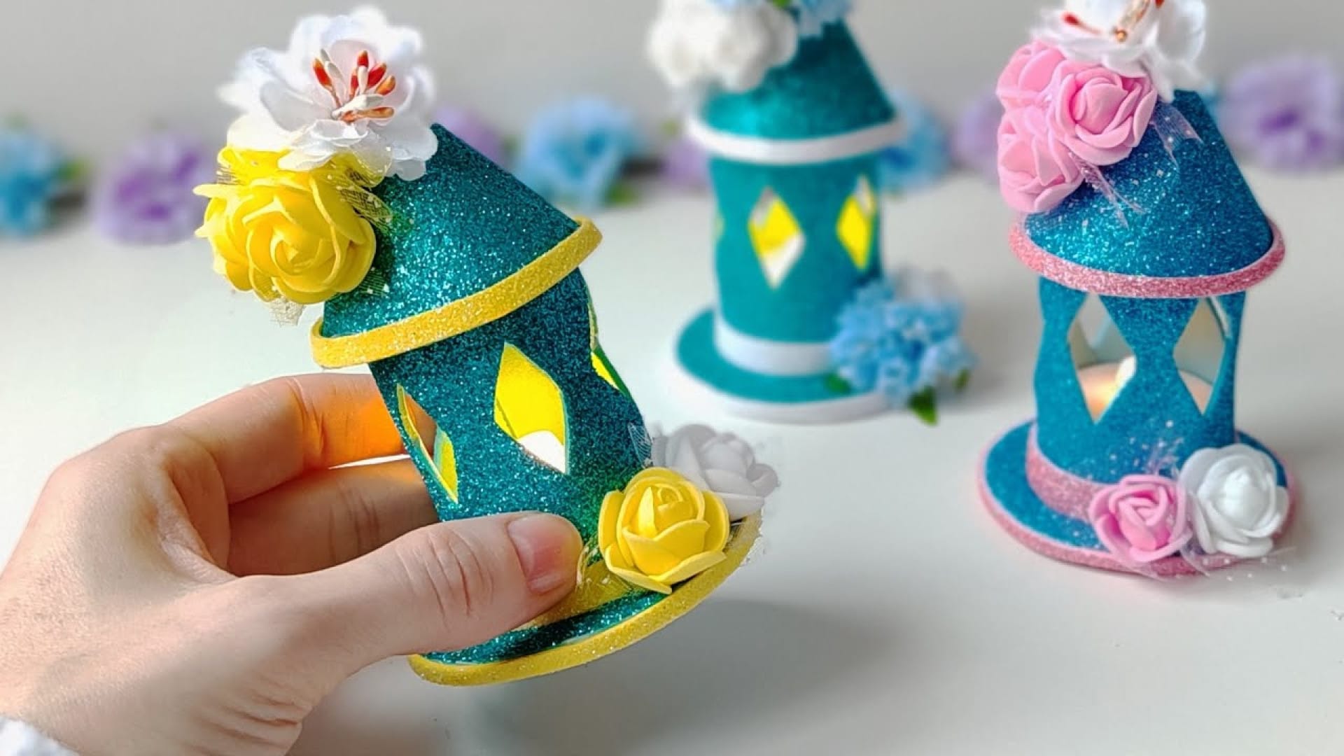 آموزش ساخت کاردستی خانه زیبا و آسان با فوم اکلیلی