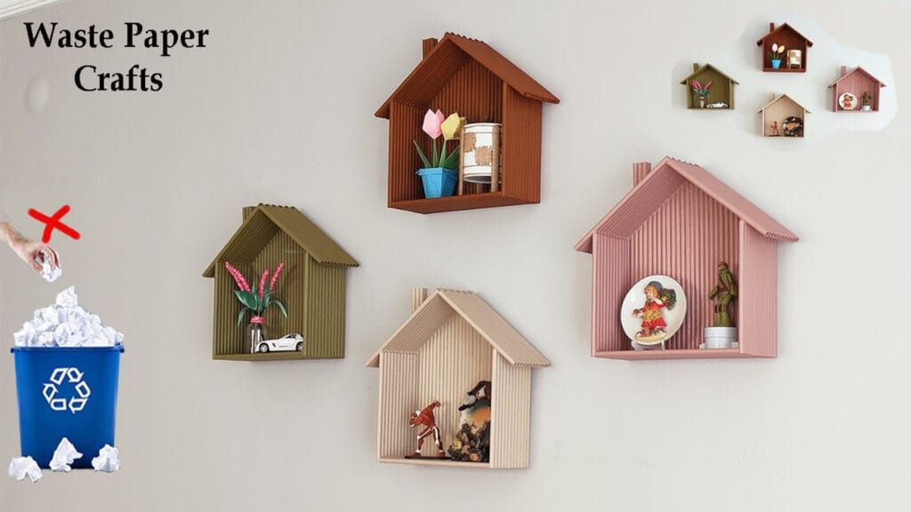 ایده جدید و خلاقانه برای ساخت کاردستی دیواری تزیینی با کاغذ باطله در خانه