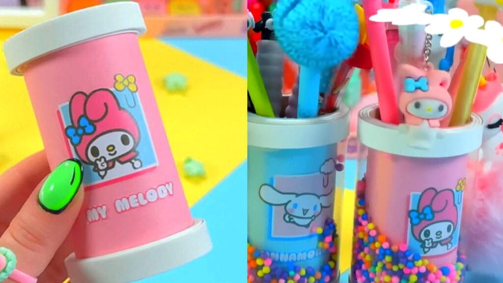 ایده خلاقانه برای ساخت کاردستی ساده و فانتزی جامدادی ملودی با رول مقوایی