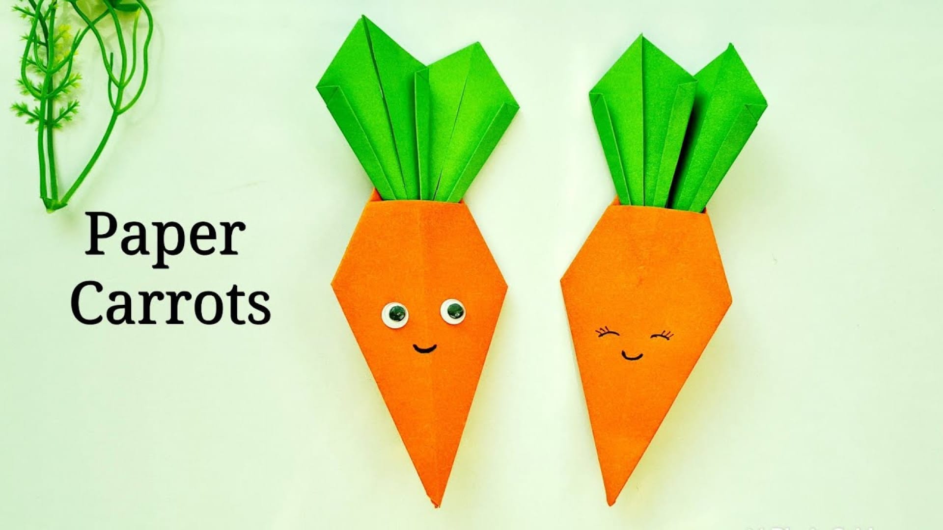 آموزش ساخت کاردستی ساده هویج با کاغذ رنگی در خانه