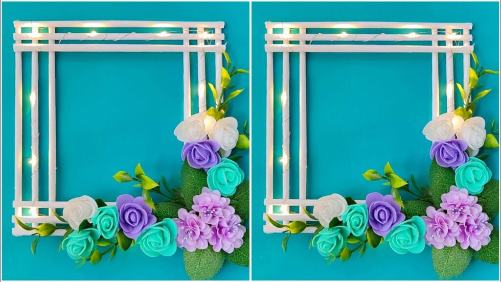 آموزش ساخت کاردستی قاب تزیینی زیبا و ساده با کاغذ سفید در منزل