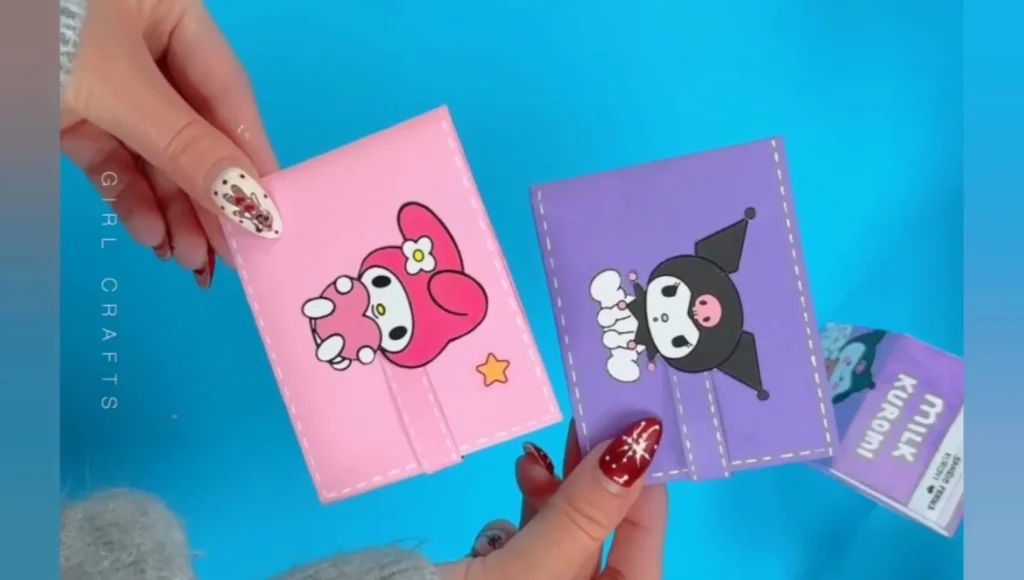 آموزش ساخت کاردستی کرومی کیف پول فانتزی دخترانه با کاغذ رنگی