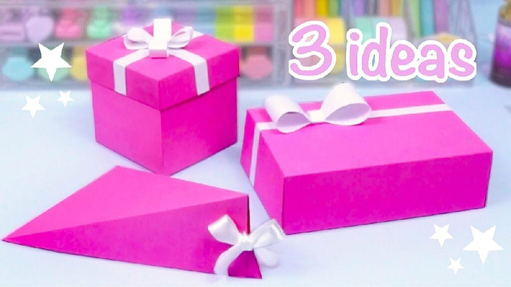 3 روش خلاقانه برای ساخت جعبه کادو با کاغذ رنگی در منزل