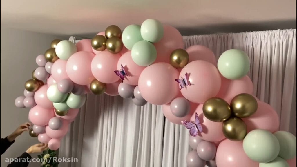 آموزش مرحله به مرحله یک مدل بادکنک آرایی جذاب مناسب برای انواع جشن و مراسم در خانه