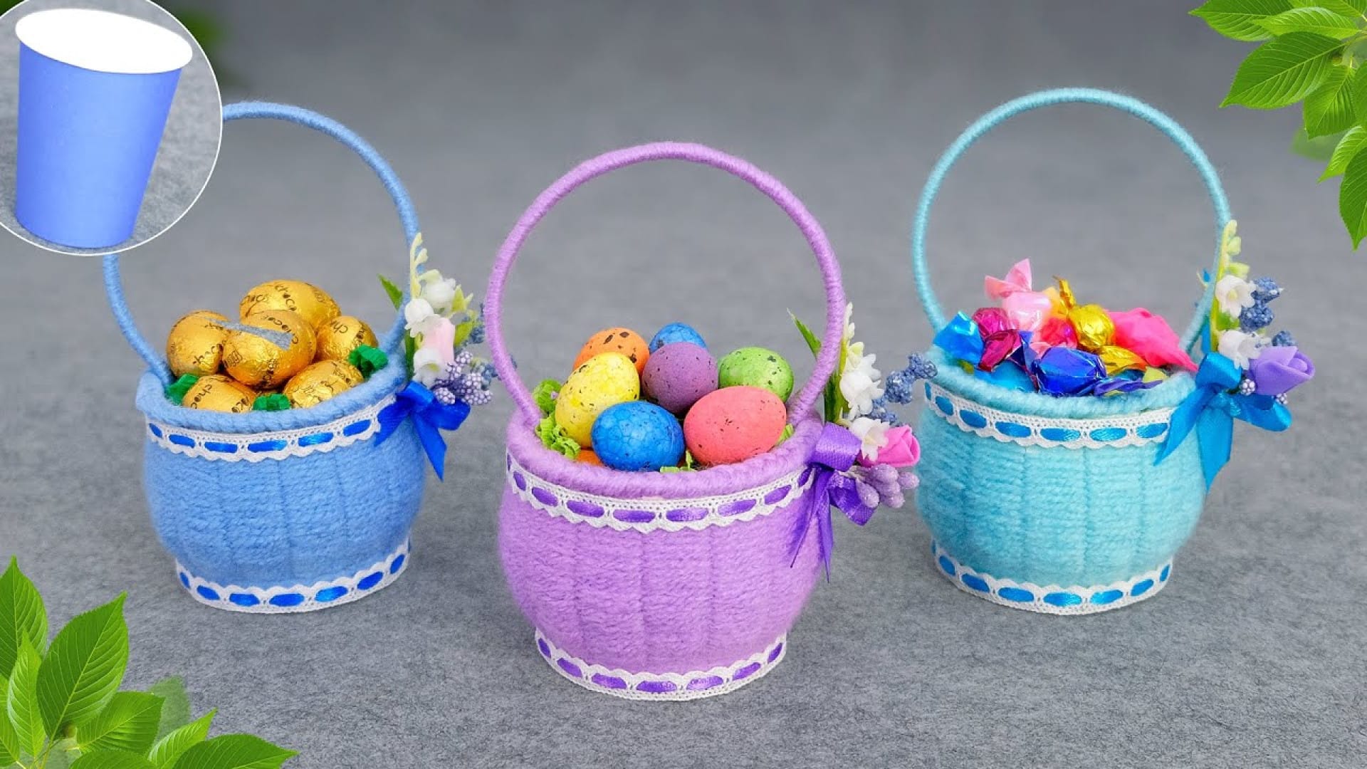 ایده خلاقانه برای ساخت سبد زیبا و فانتزی با استفاده از لیوان یکبار مصرف