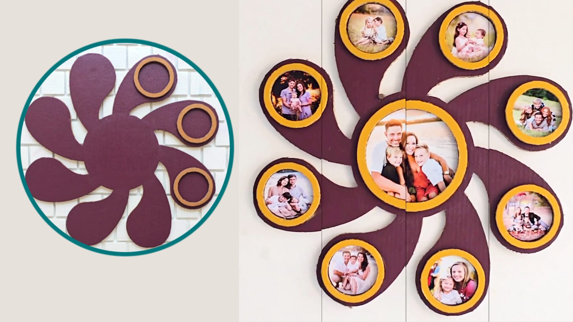 آموزش ساخت کاردستی آلبوم عکس دیواری زیبا و خلاقانه با مقوا یا کارتن بسته بندی بازیافتی