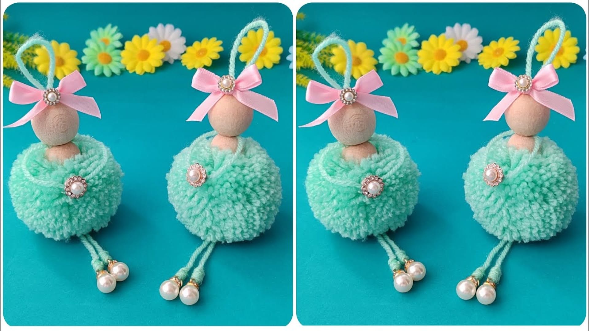 آموزش مرحله به مرحله ساخت کاردستی آویز کیف دخترانه کیوت و فانتزی با کاموا