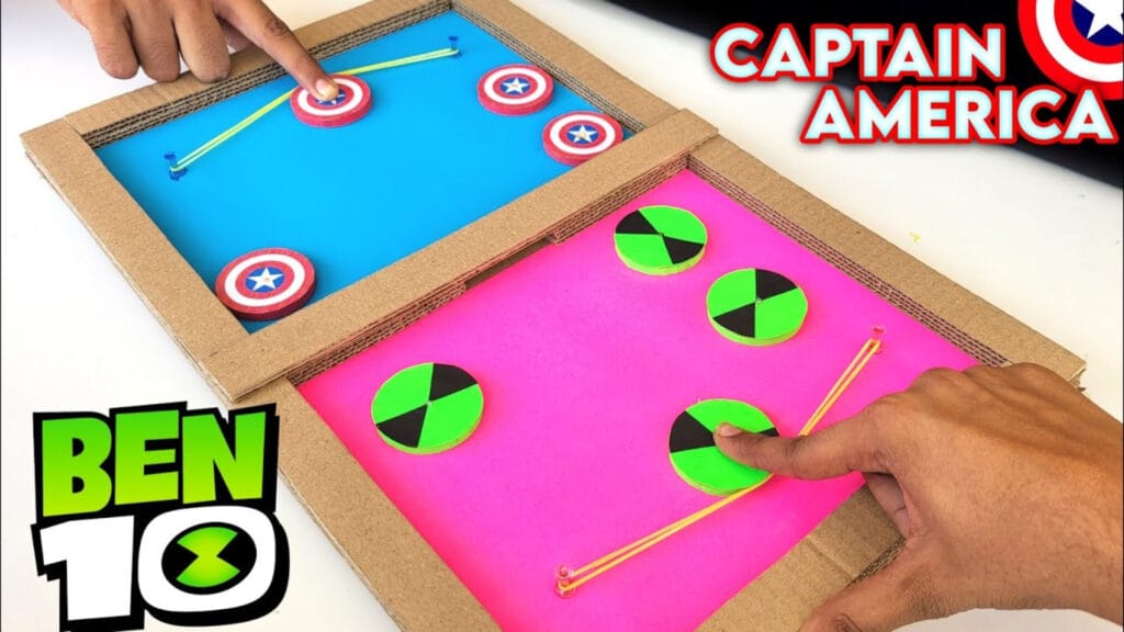 آموزش ساخت کاردستی خلاقانه بازی رومیزی جذاب و سرگرم کننده با استفاده از مقوا بازیافتی در خانه