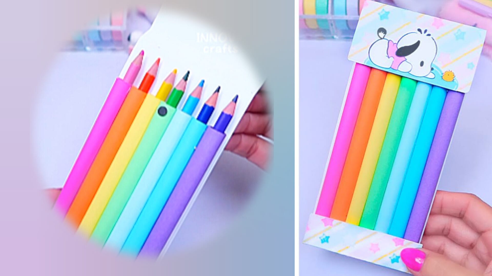 آموزش ساخت کاردستی جامدادی با کاغذ رنگی برای کودکان