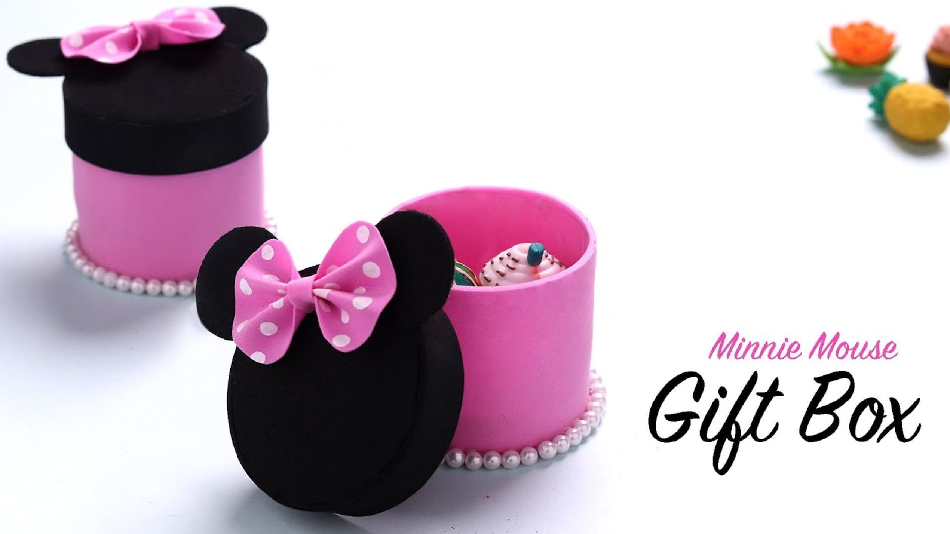 آموزش مرحله به مرحله ساخت کاردستی جعبه کادو فانتزی و دخترانه با فوم در خانه