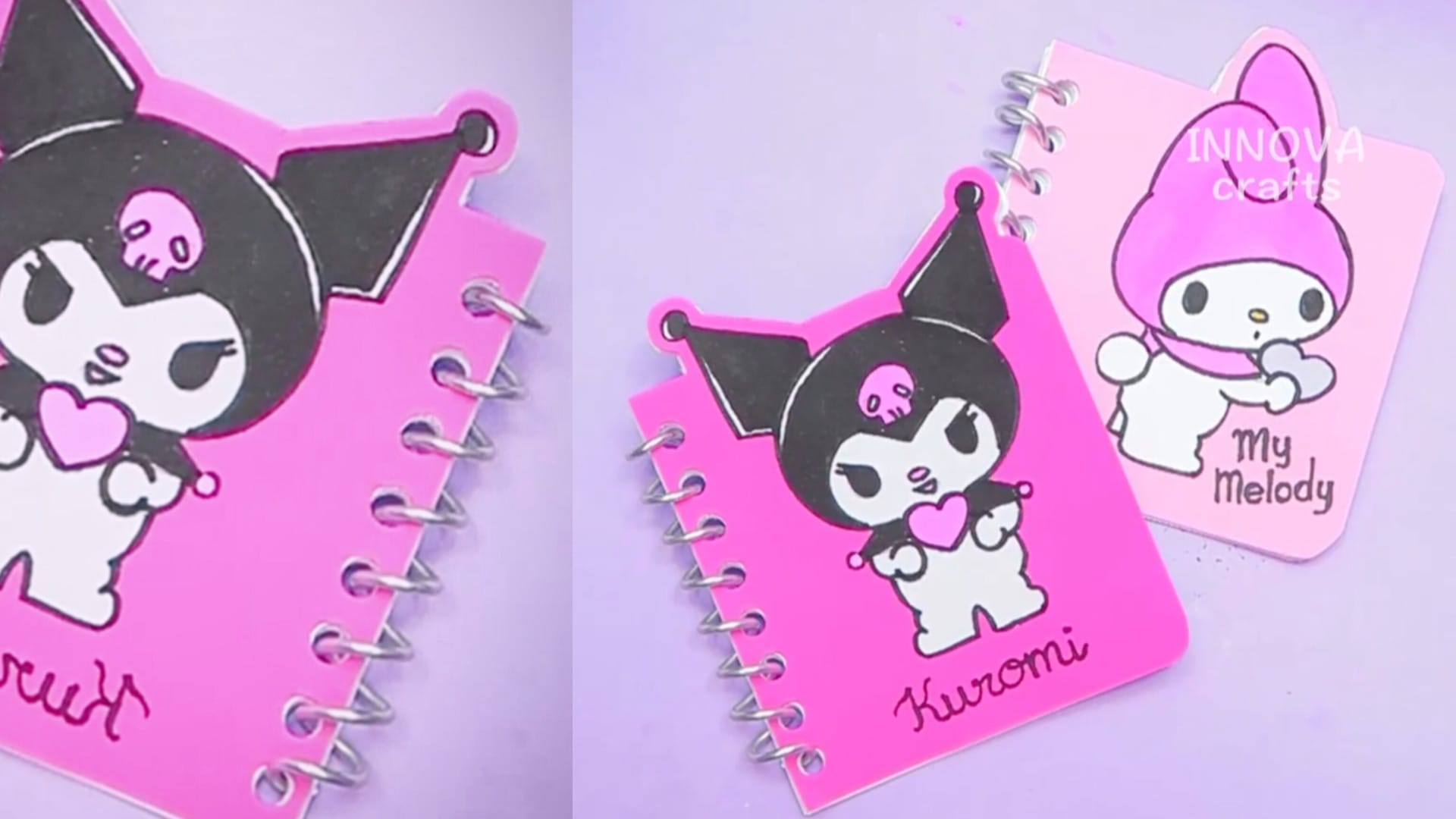 آموزش ساخت کاردستی دفترچه یادداشت کیوت و فانتزی طرح کرومی با کاغذ در خانه