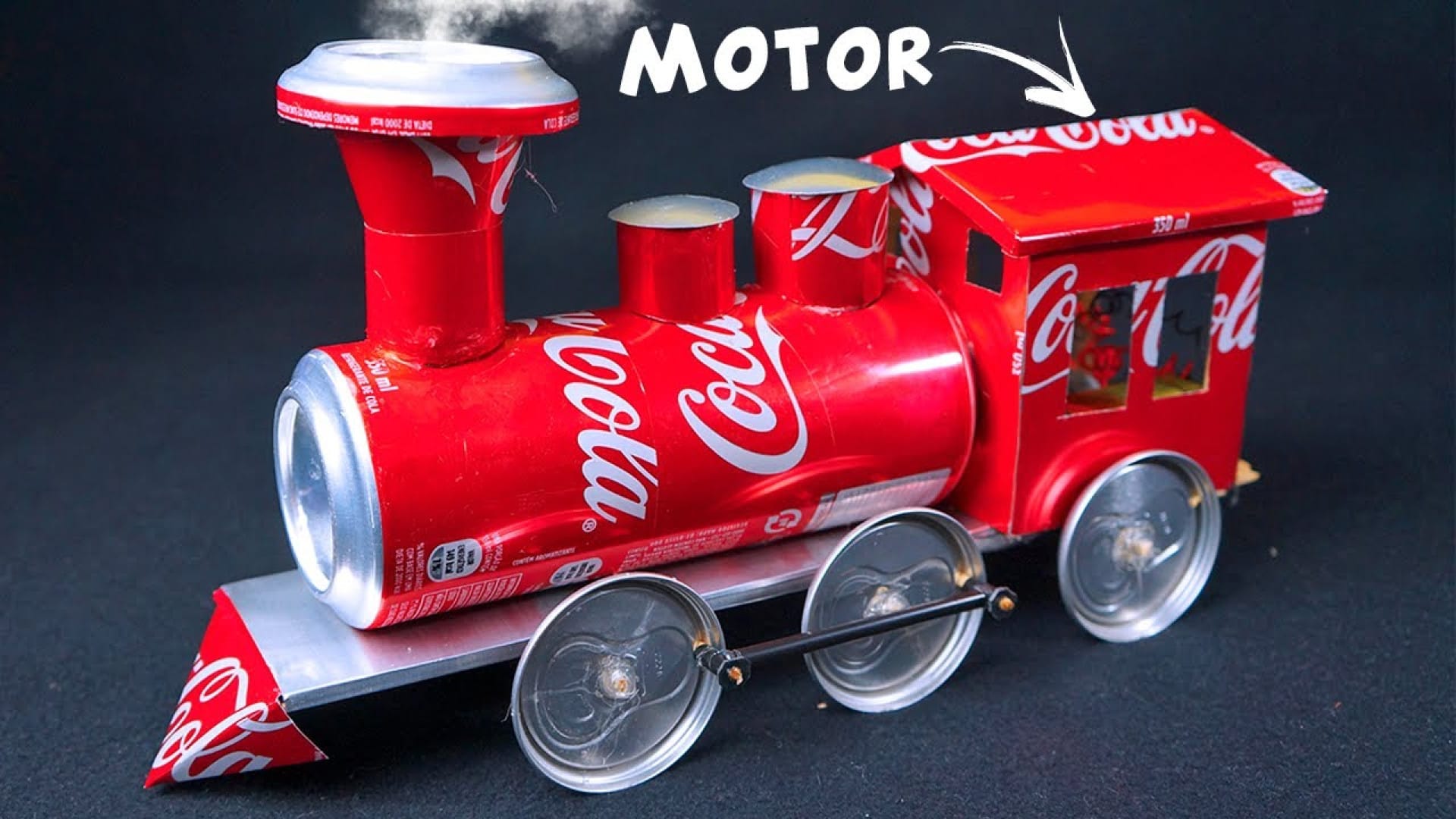 آموزش ساخت کاردستی قطار با قوطی نوشابه فلزی بازیافتی