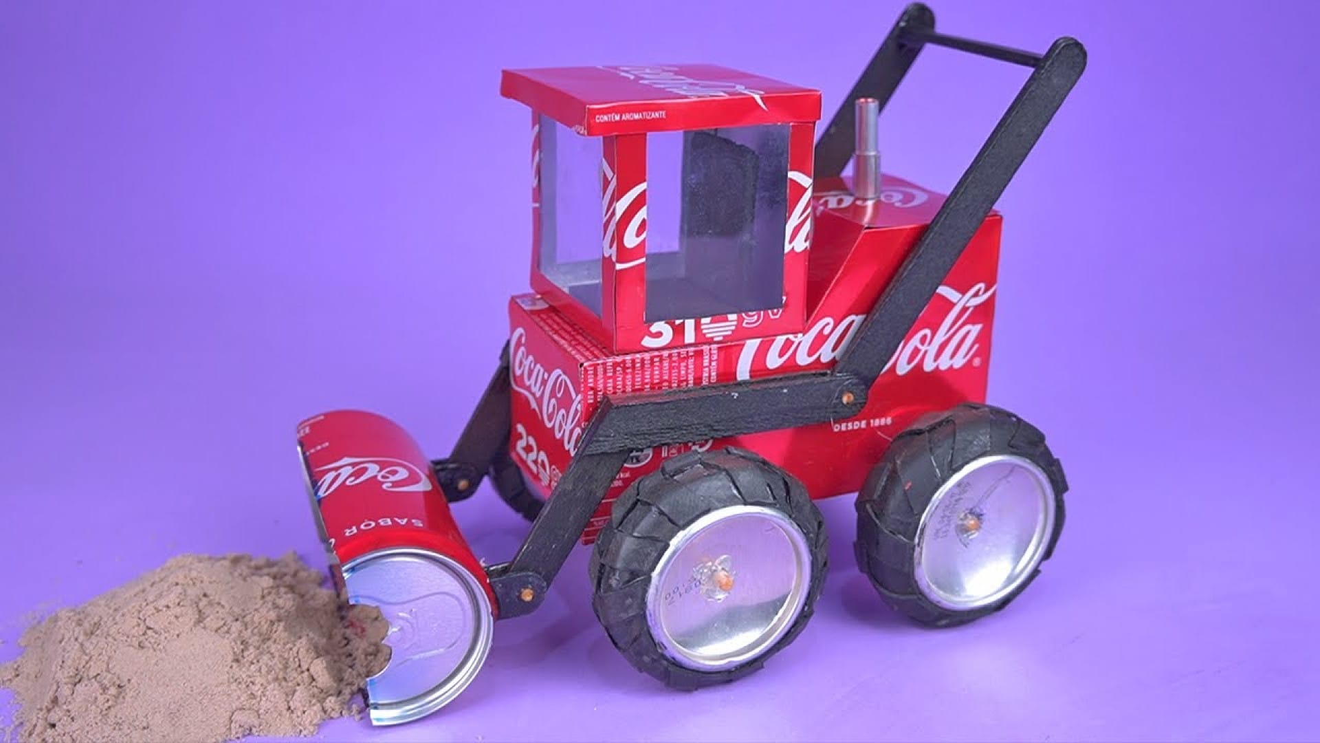 ایده خلاقانه برای ساخت کاردستی خفن لودر با قوطی نوشابه