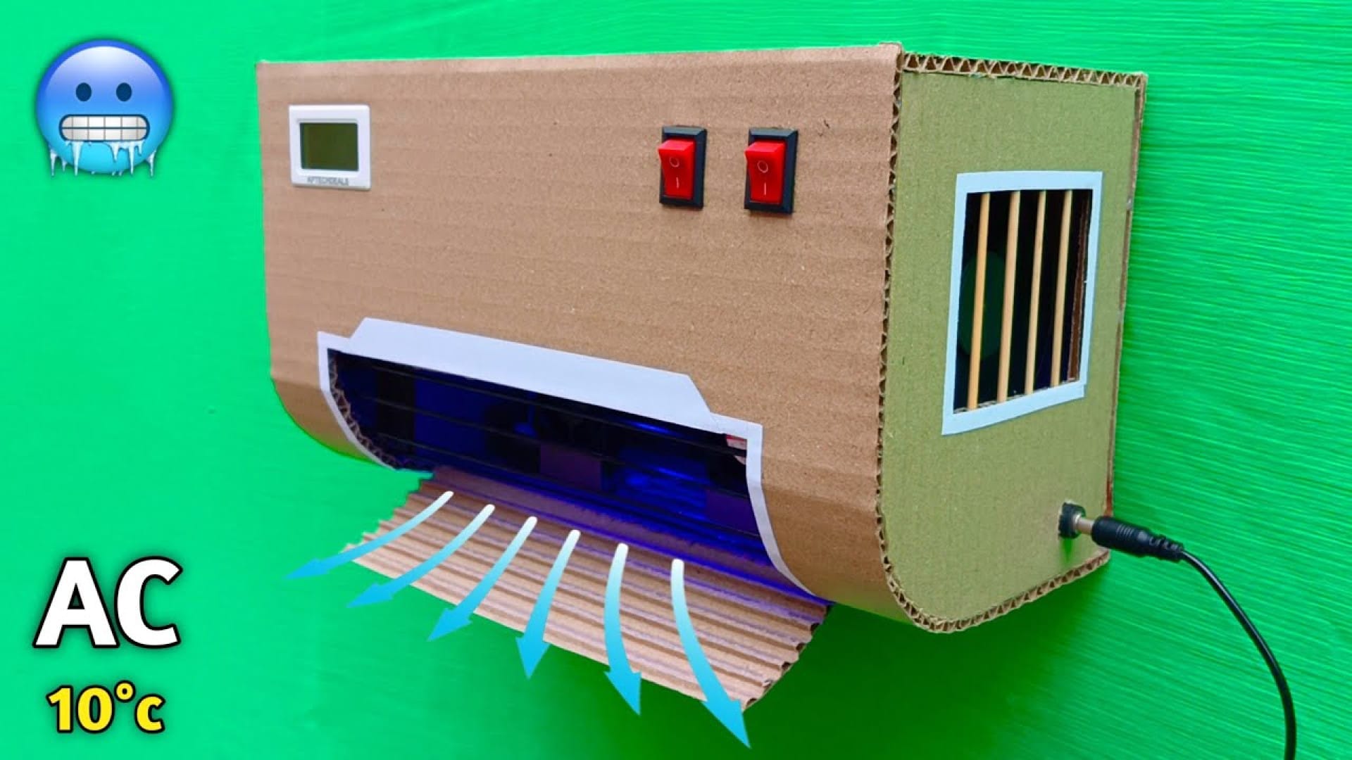 آموزش ساخت کاردستی کولر اسپیلت با مقوا یا کارتن بازیافتی در خانه