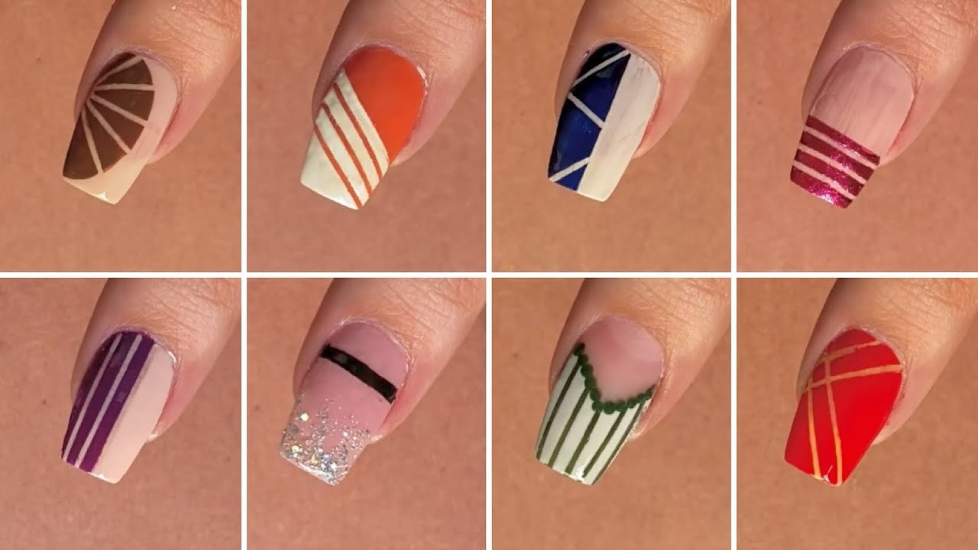 آموزش 8 ایده طراحی ناخن با لاک معمولی در خانه و با کمترین هزینه