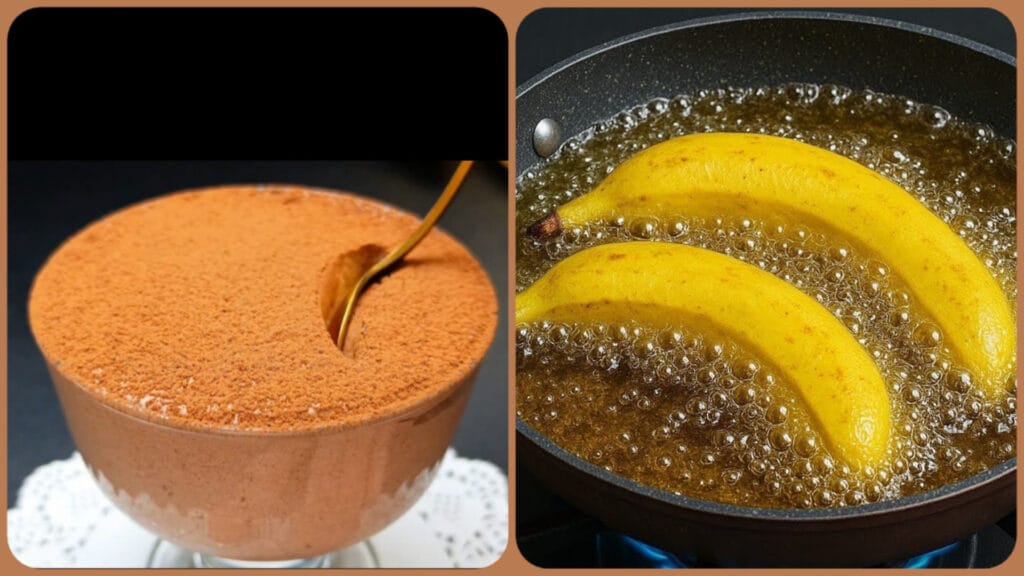 یک فیلم آموزش آشپزی آسان و خوشمزه برای تهیه دسر خانگی خوشمزه با موز